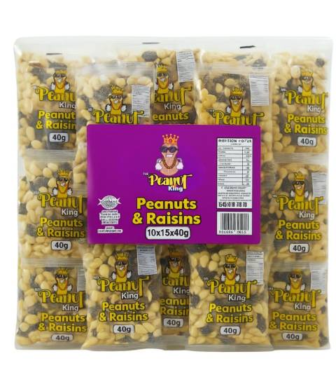 10 x 18 x 40g Peanuts and Raisins